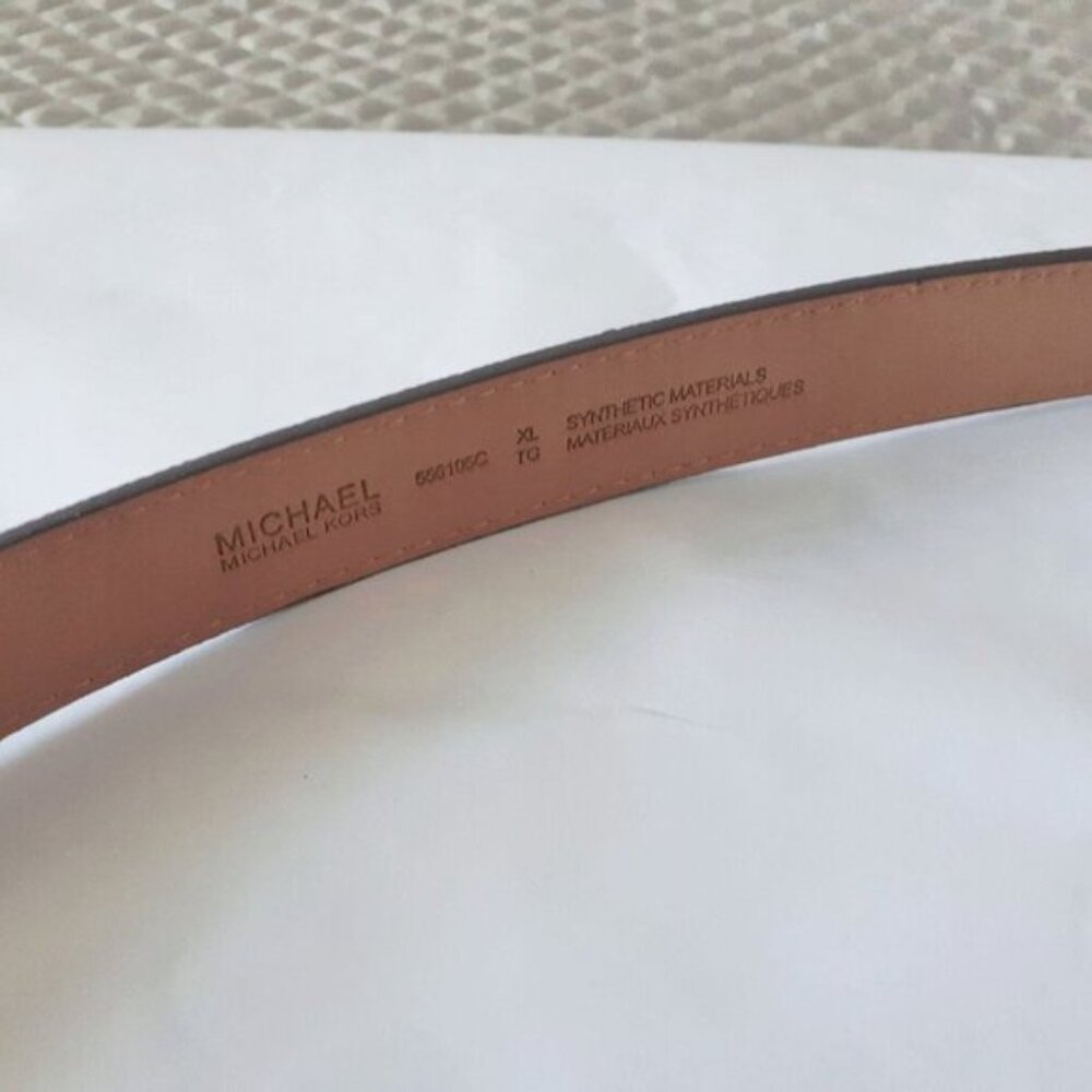 NWT MICHAEL Michael Kors floral monogram belt, XL - Picture 6 of 9
